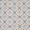 Printed Cotton CAPUCINE Gray / Leather